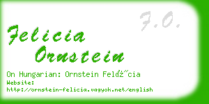 felicia ornstein business card